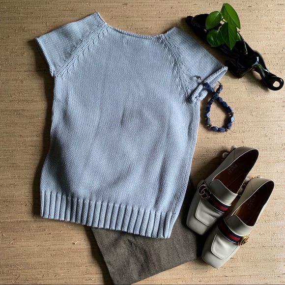 DKNYpure Cotton S/S Cable Knit Sweater - Picture 2 of 5